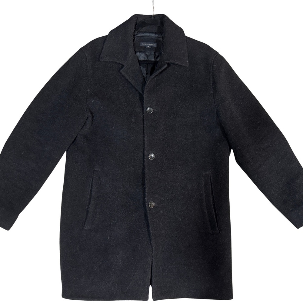Vintage Classic Womens’ Wool Cashmere Blend Black Overcoat